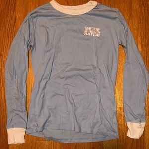 Blue Longsleeve Tee From Victoria’s Secret Pink